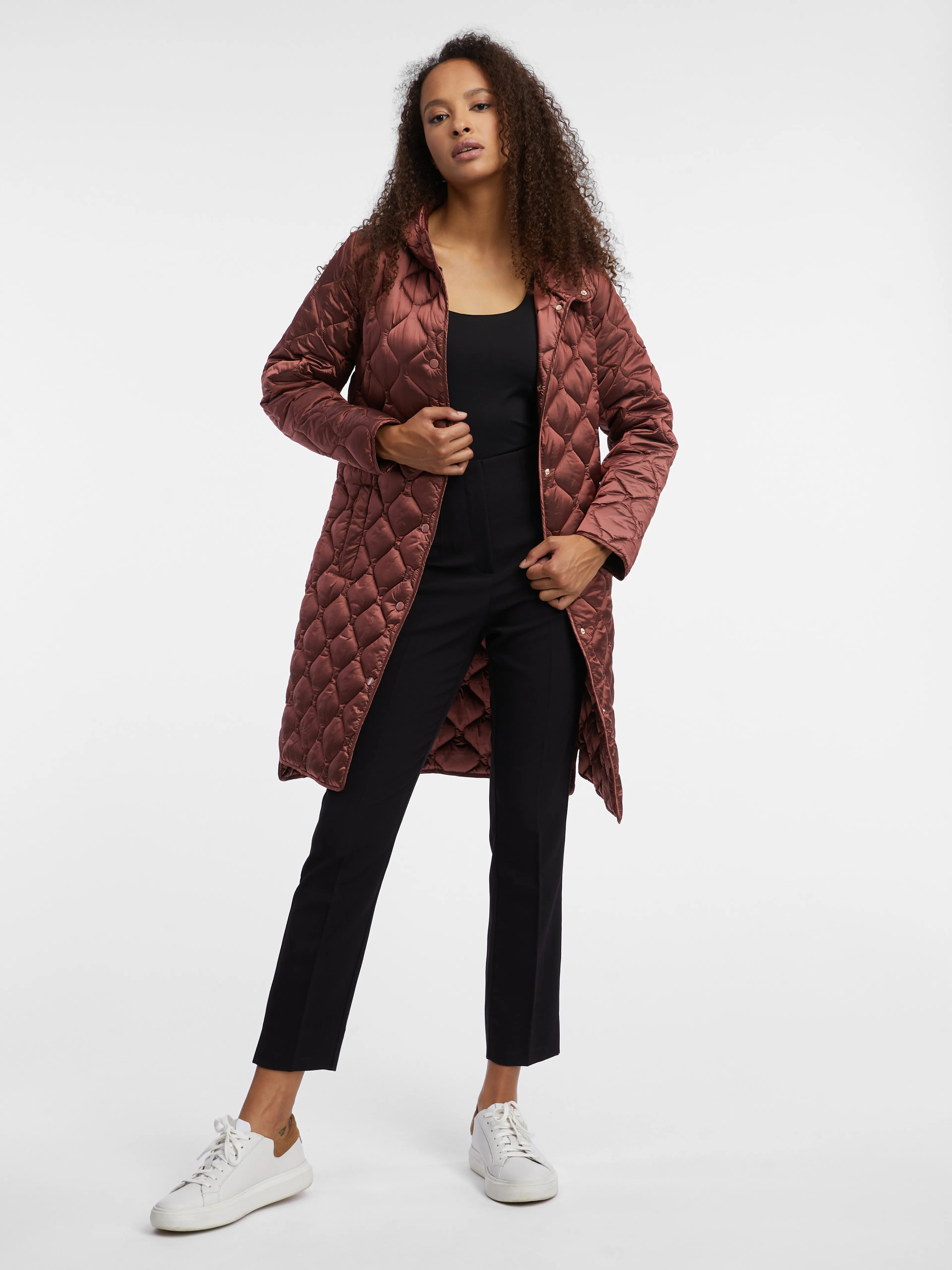 Brauner leichter Steppmantel Damen ORSAY