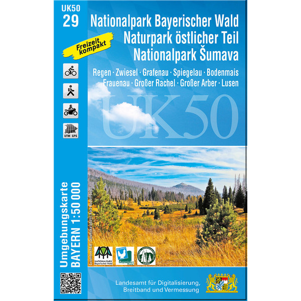 NATIONALPARK BAYERISCHER WALD, NATURPARK ÖSTLICHER TEIL - Wanderkarte