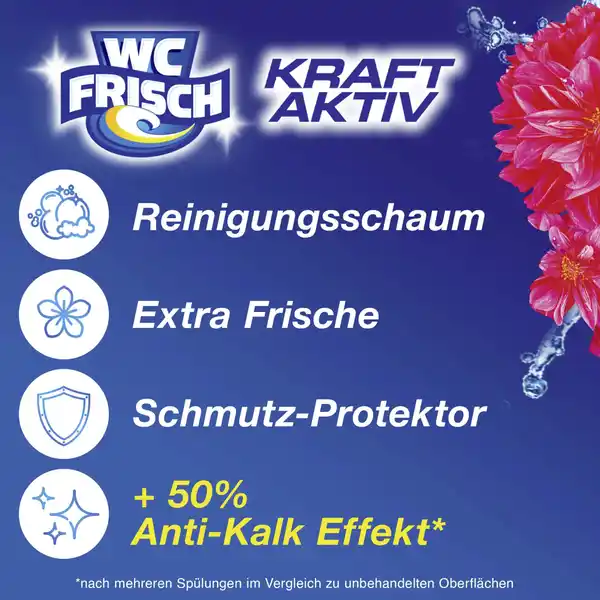 WC Reiniger Kraft-Aktiv Duftspüler Blüten-Frische, Super-Pack