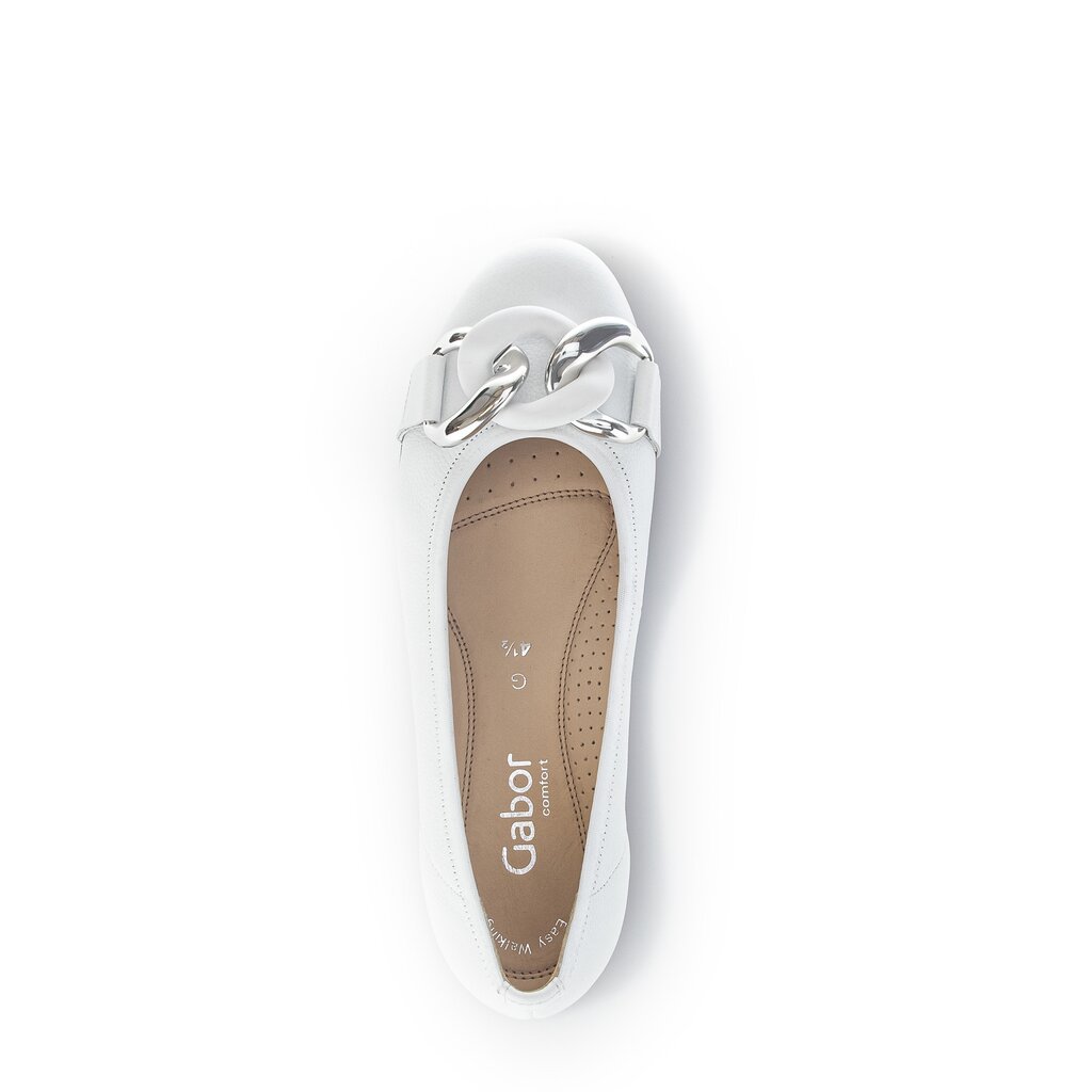 Gabor comfort Sportliche Ballerina weiß