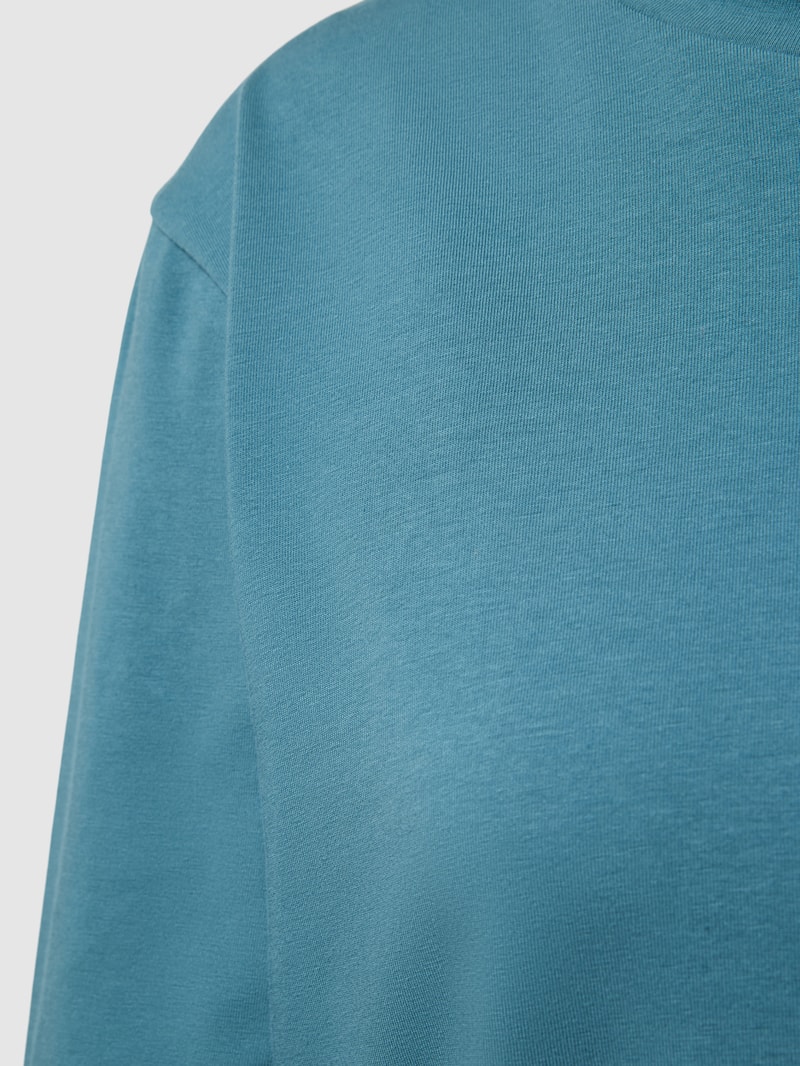 Pyjama-Oberteil mit Rundhalsausschnitt in blau