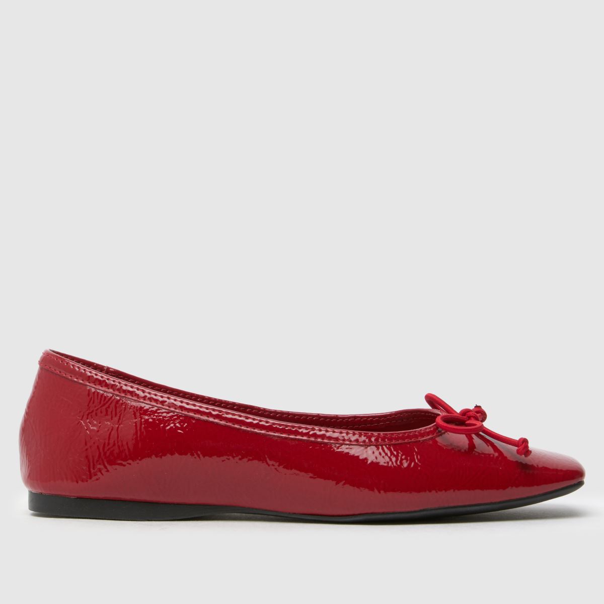 Schuh – Röda ballerinaskor med fyrkantig tå