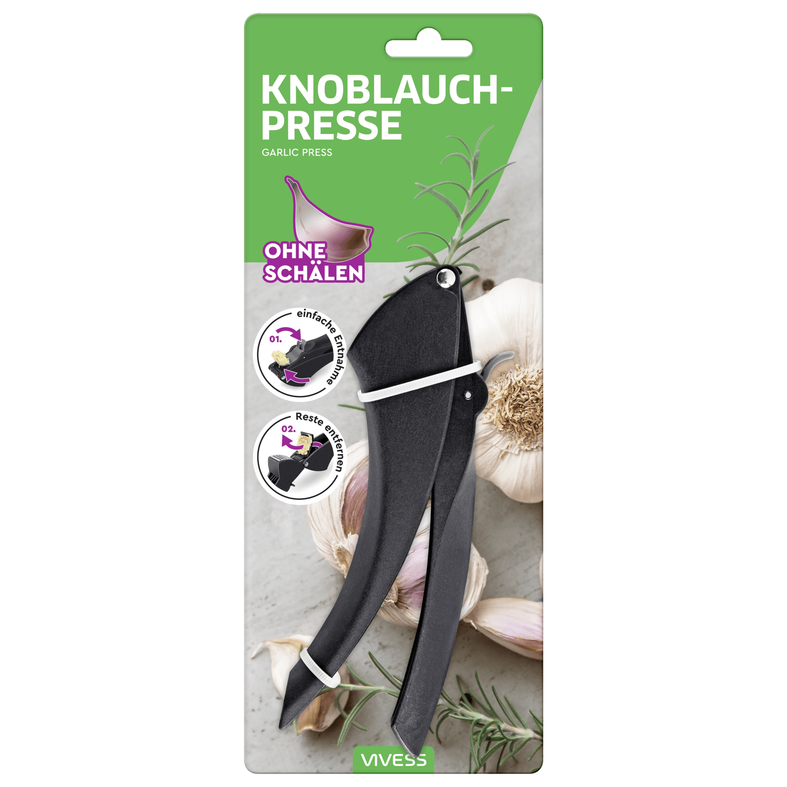 Vivess Knoblauchpresse