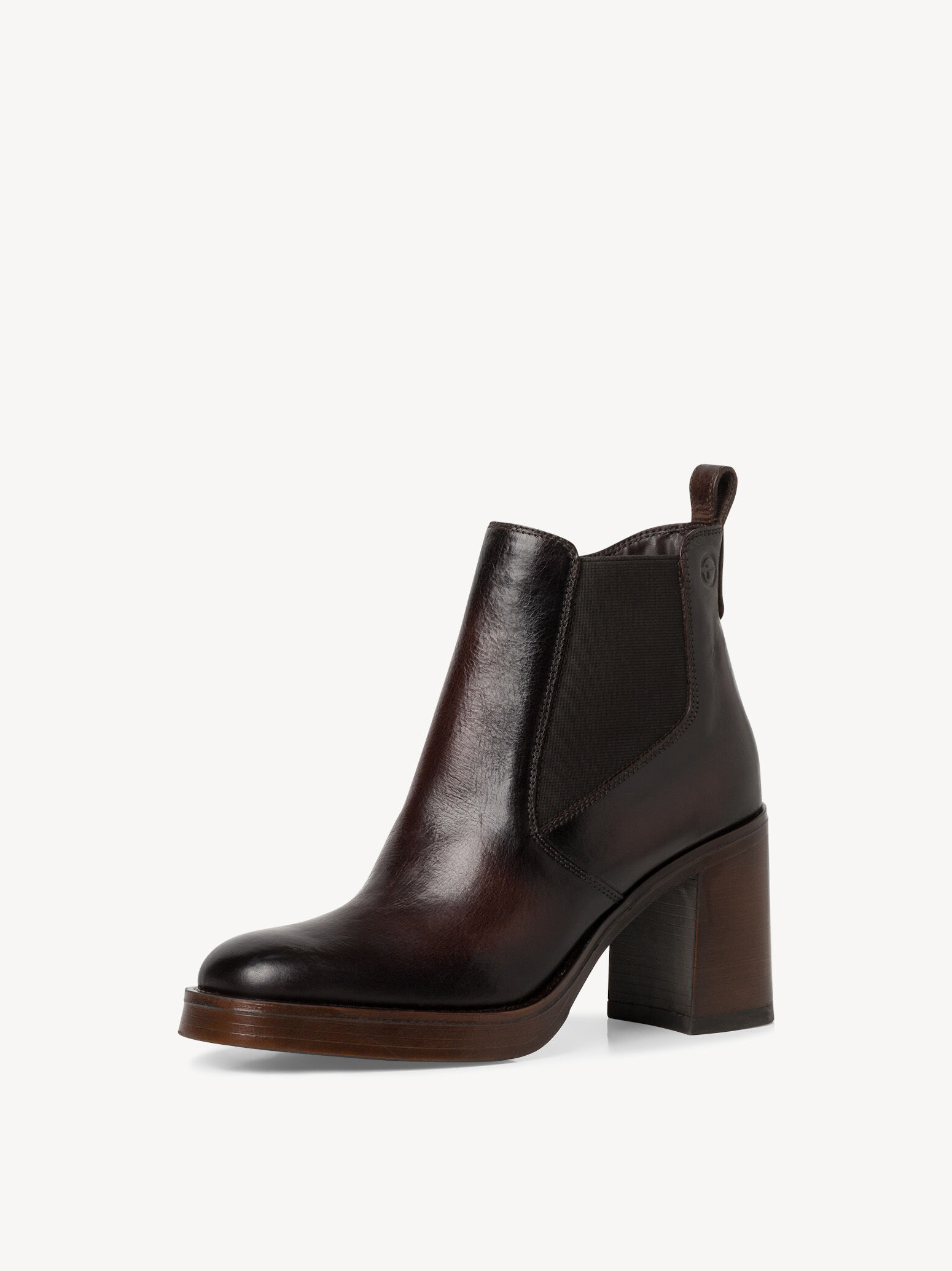 Bottine Chelsea en cuir - marron