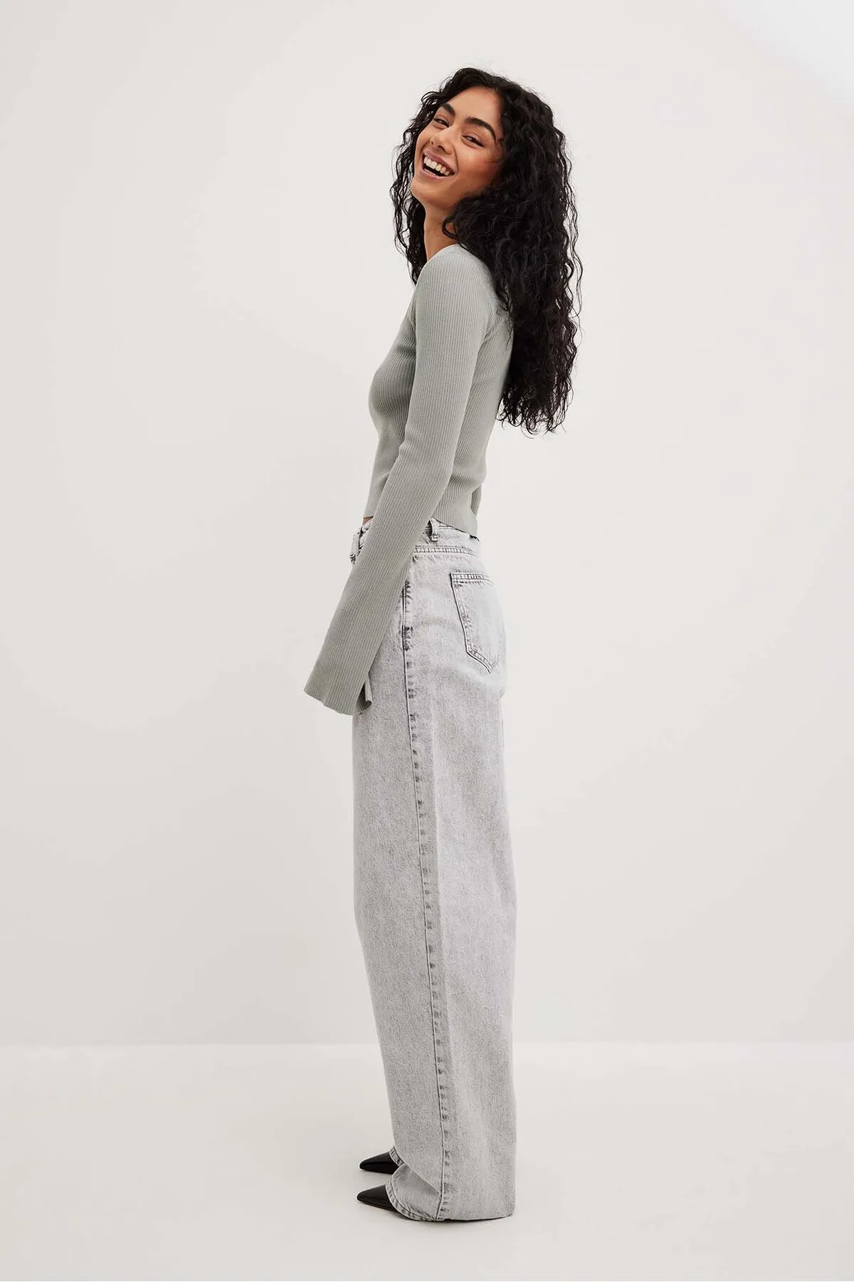 NA-KD  Jeans - Grau - Loose