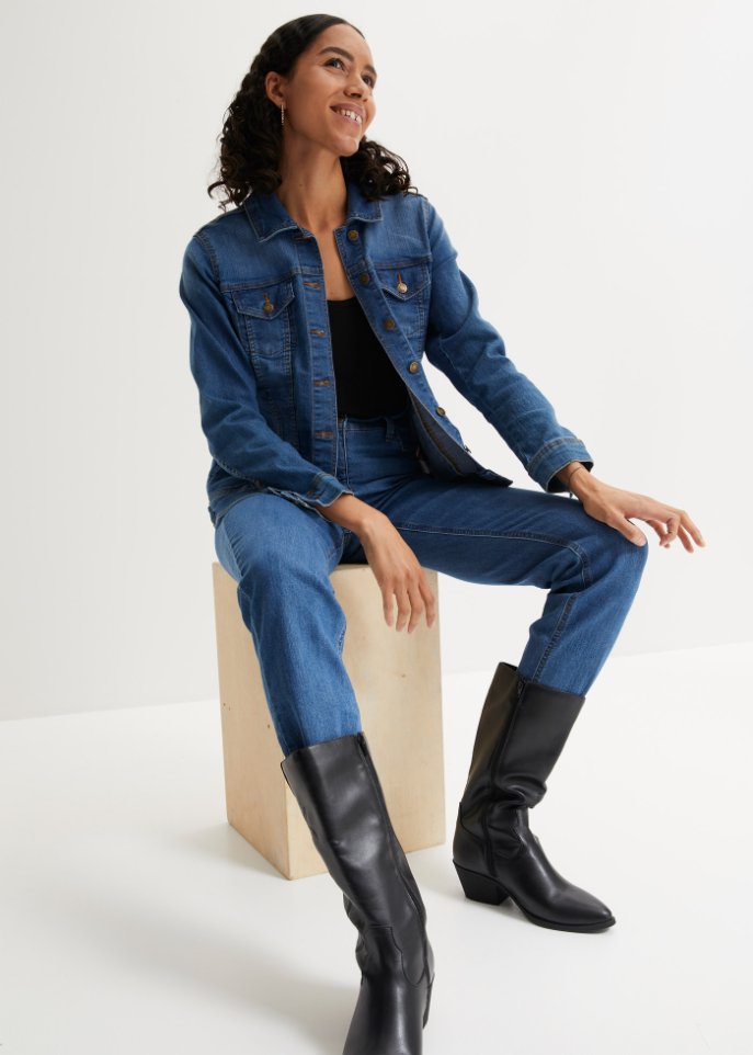 Stretch-Jeansjacke, Basic