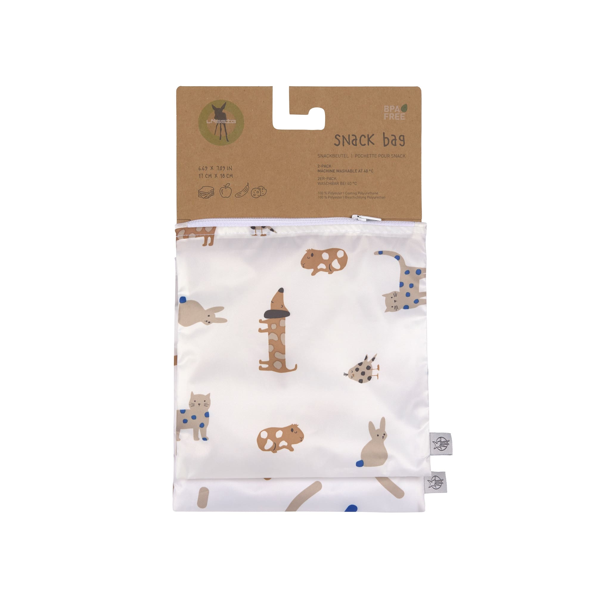 Frühstücksbeutel (2 Stk) - Snack Bag, Little Mateys Royal Blau
