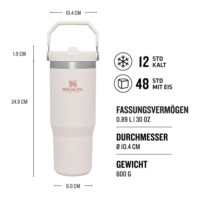 Stanley The IceFlow Flip Straw Tumbler rose quartz