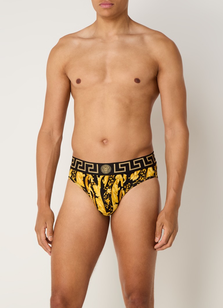 Versace Organic cotton briefs with logo band