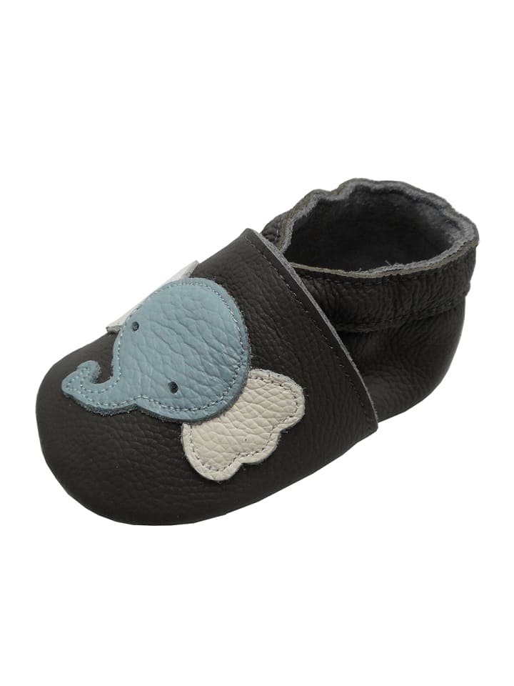 Yalion Leder-Krabbelschuhe 