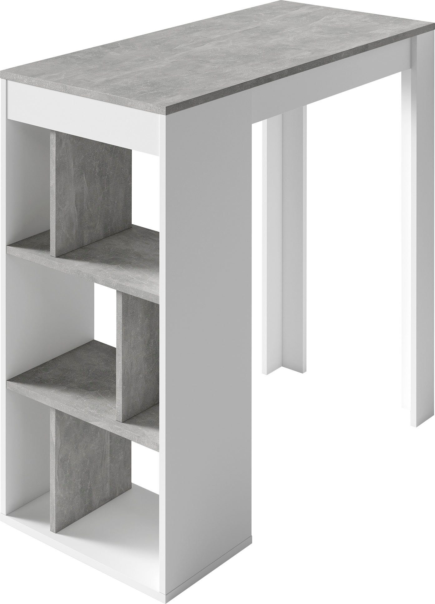 Homexperts Bartisch Momo, Breite 110 cm mit Regalfächern