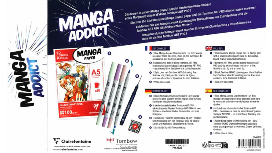 Clairefontaine MANGA Addict Komplett-Set