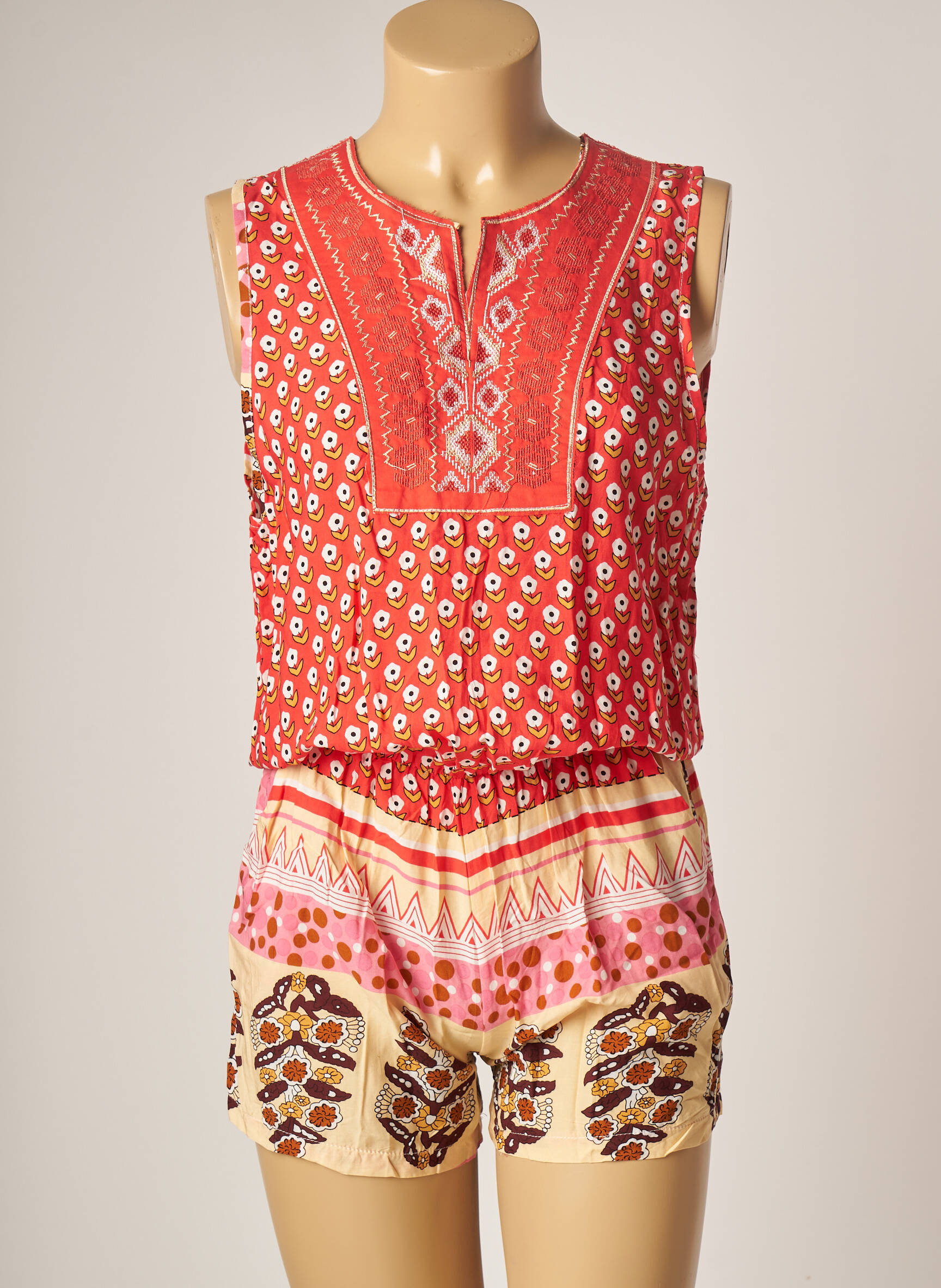 Red Queen Combi Shorts Femme couleur rouge
