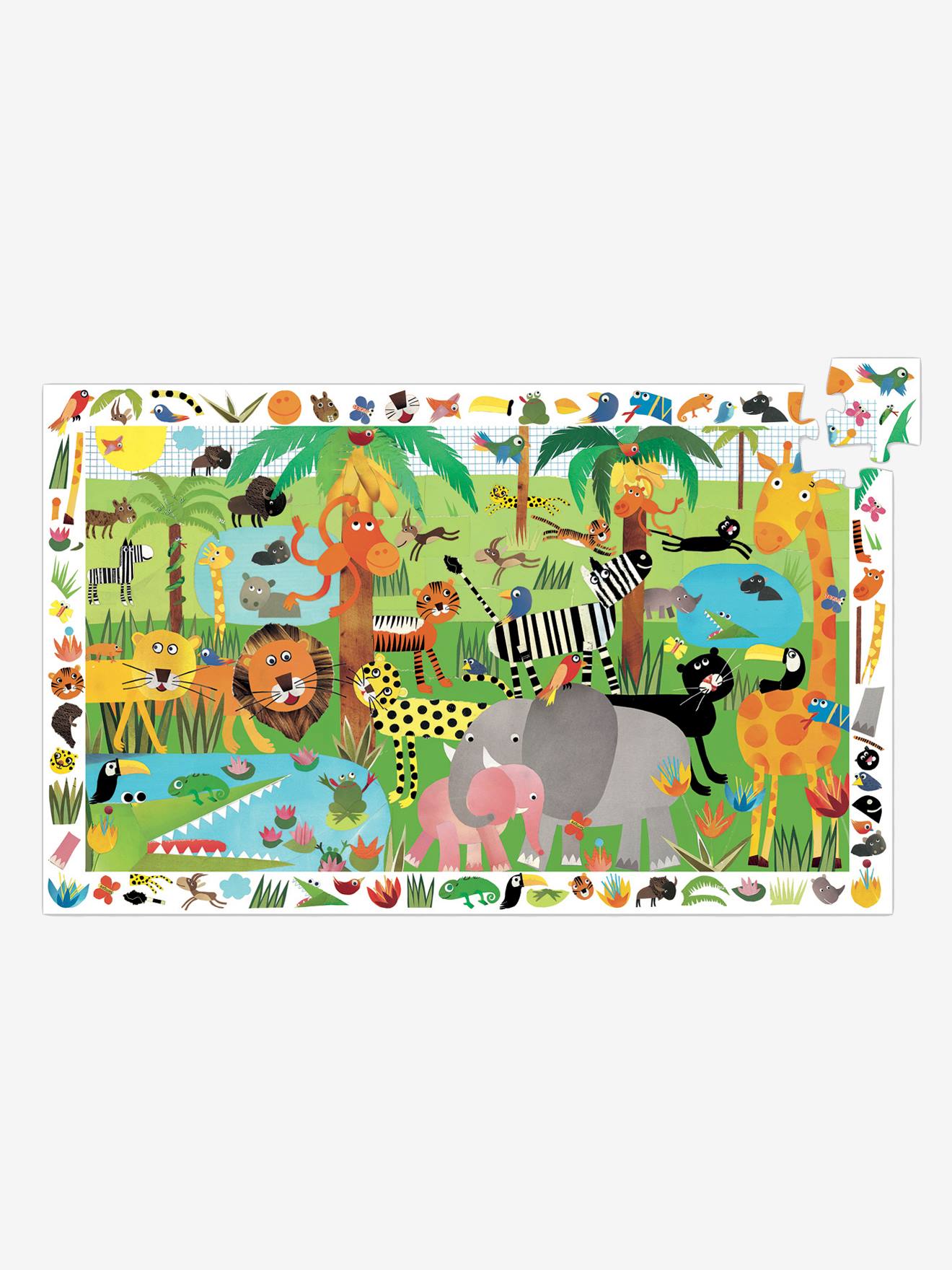 Puzzle observation La jungle 35 pièces DJECO multicolore