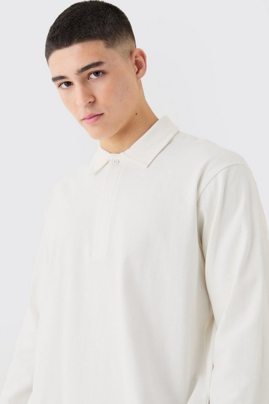 Rugby-Poloshirt mit Knopfleiste