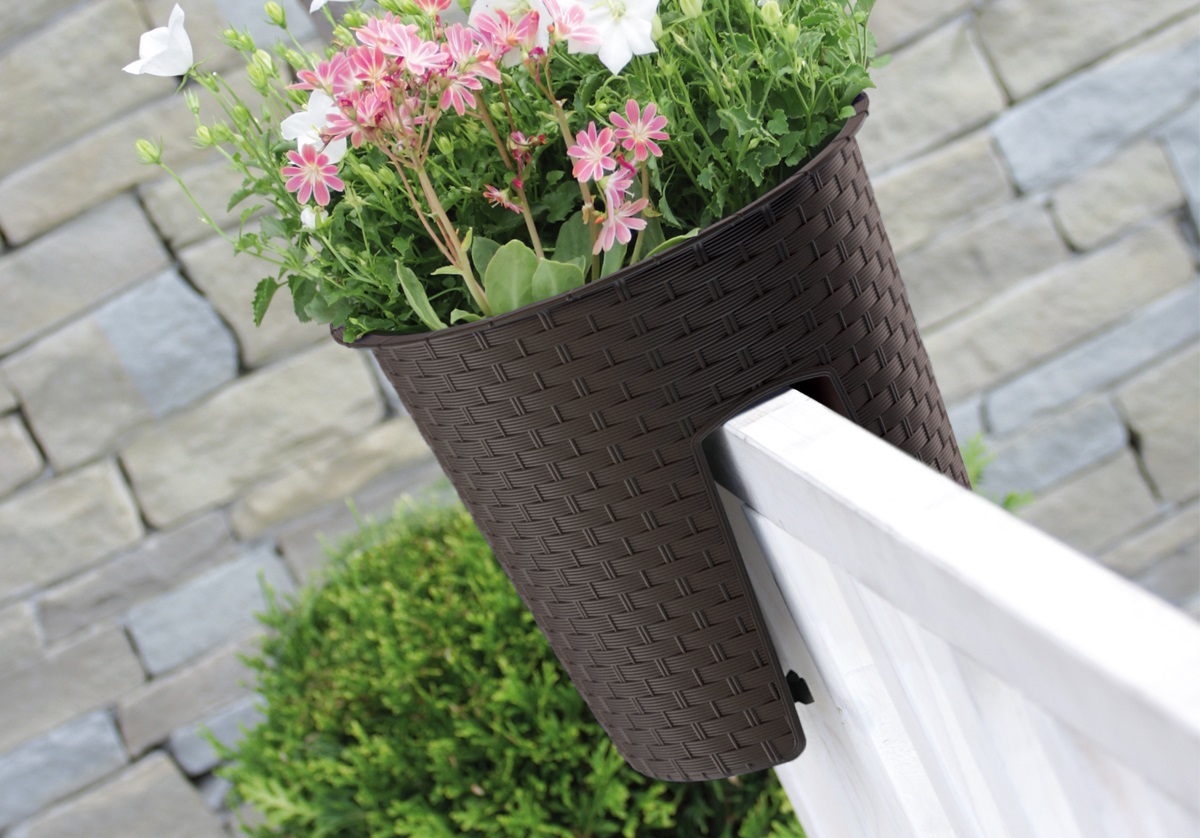 Powertec Garden Geländer Pflanztopf - Braun
