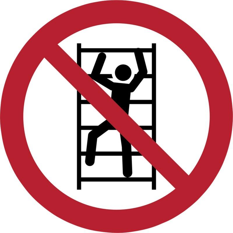 Djois Warnschild Klettern verboten Klebstoff, einschraubbar PP (Polypropylen) 10 (B) x 0,14 (H) cm 3 Stück