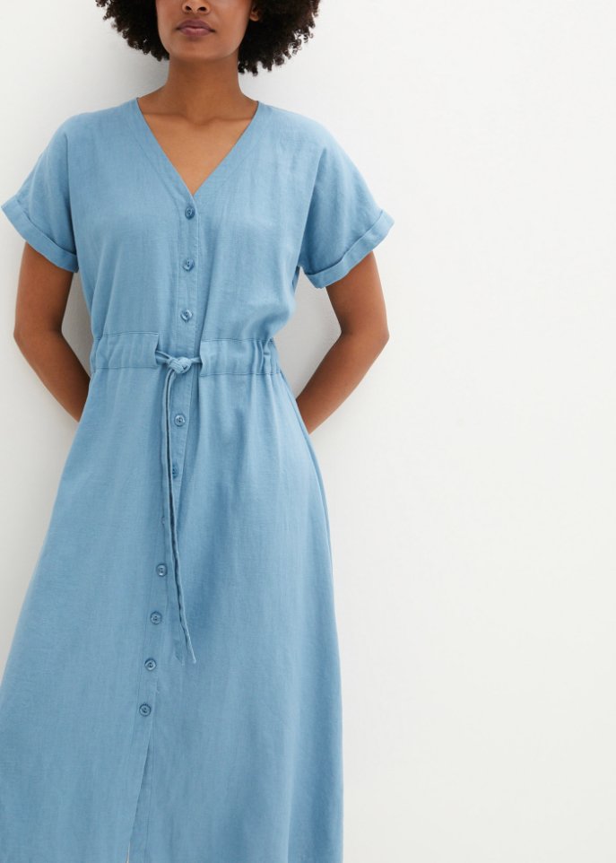 Kleid aus Leinenmischung