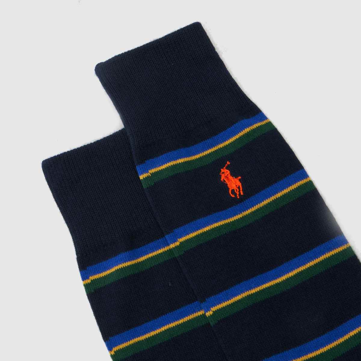 Polo Ralph Lauren – Gröna, multifärgade, björnstrumpor med arvmönster, 2-pack