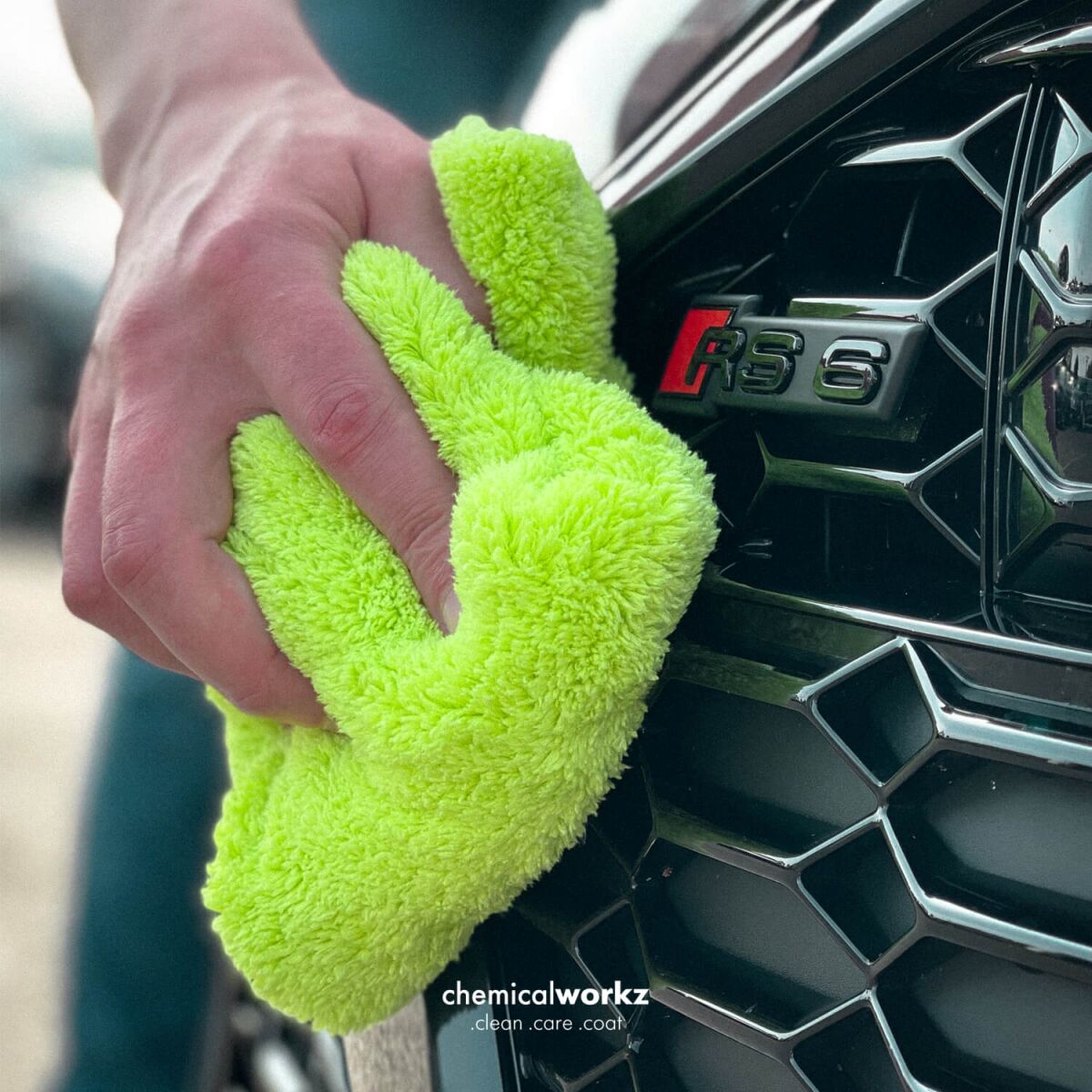 chemicalworkz Edgeless Soft Touch Towel 500GSM Grün Poliertuch 40×40cm
