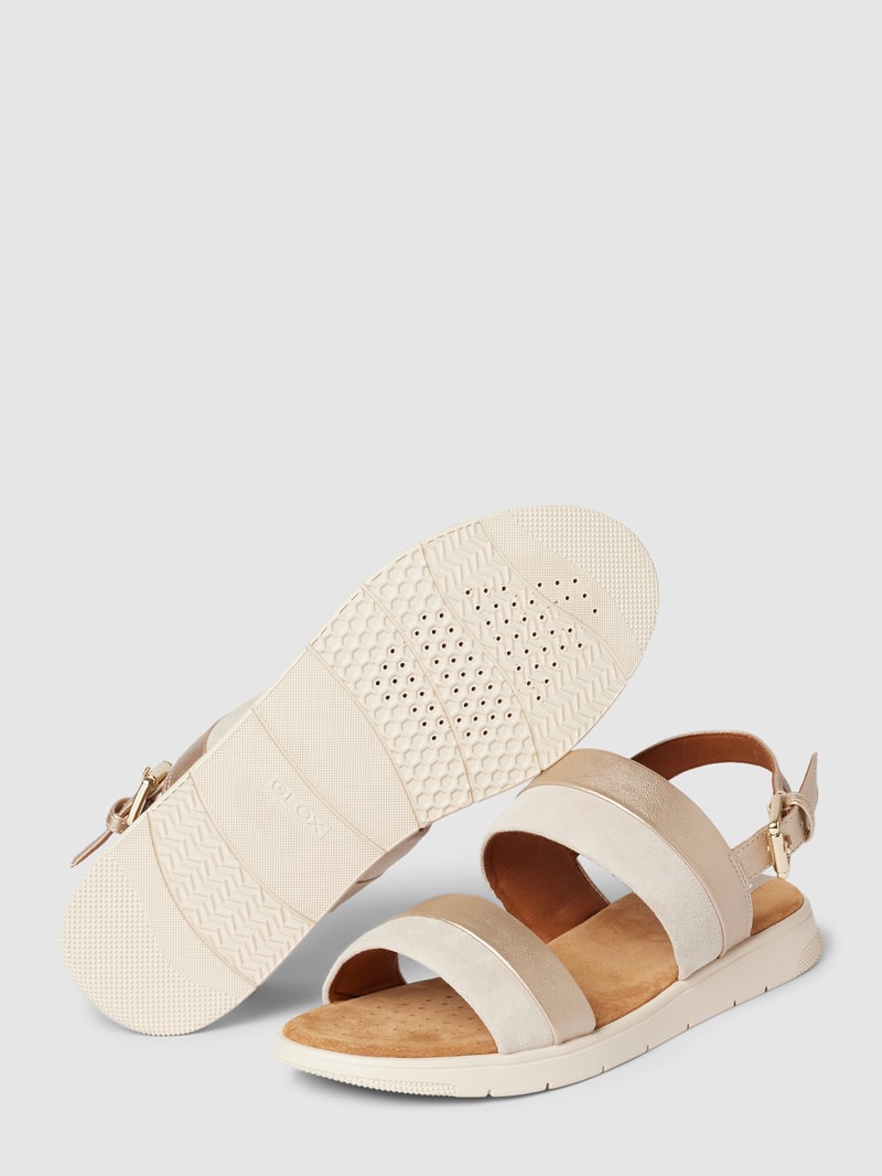 Sandalen mit tonalem Besatz Modell 'DANDRA' in gold