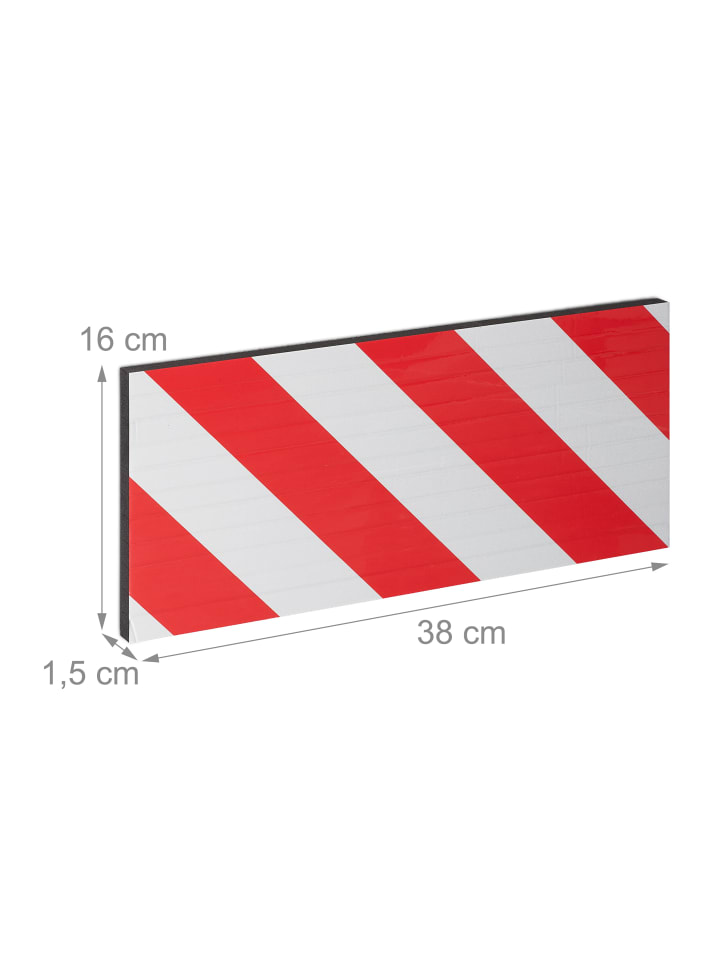 relaxdays 2 x Garagen-Wandschutz in Rot/ Weiß günstig kaufen onesize