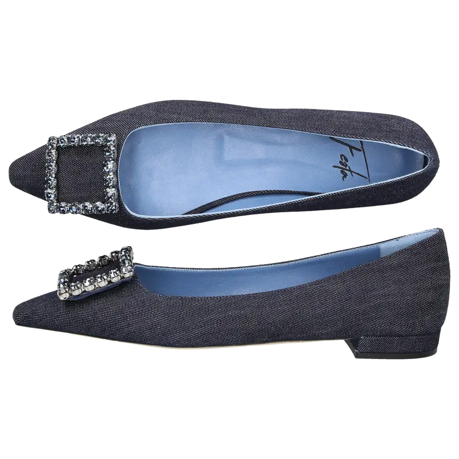 Roberto Festa - Ballerinas DIAMOND Denim - blau