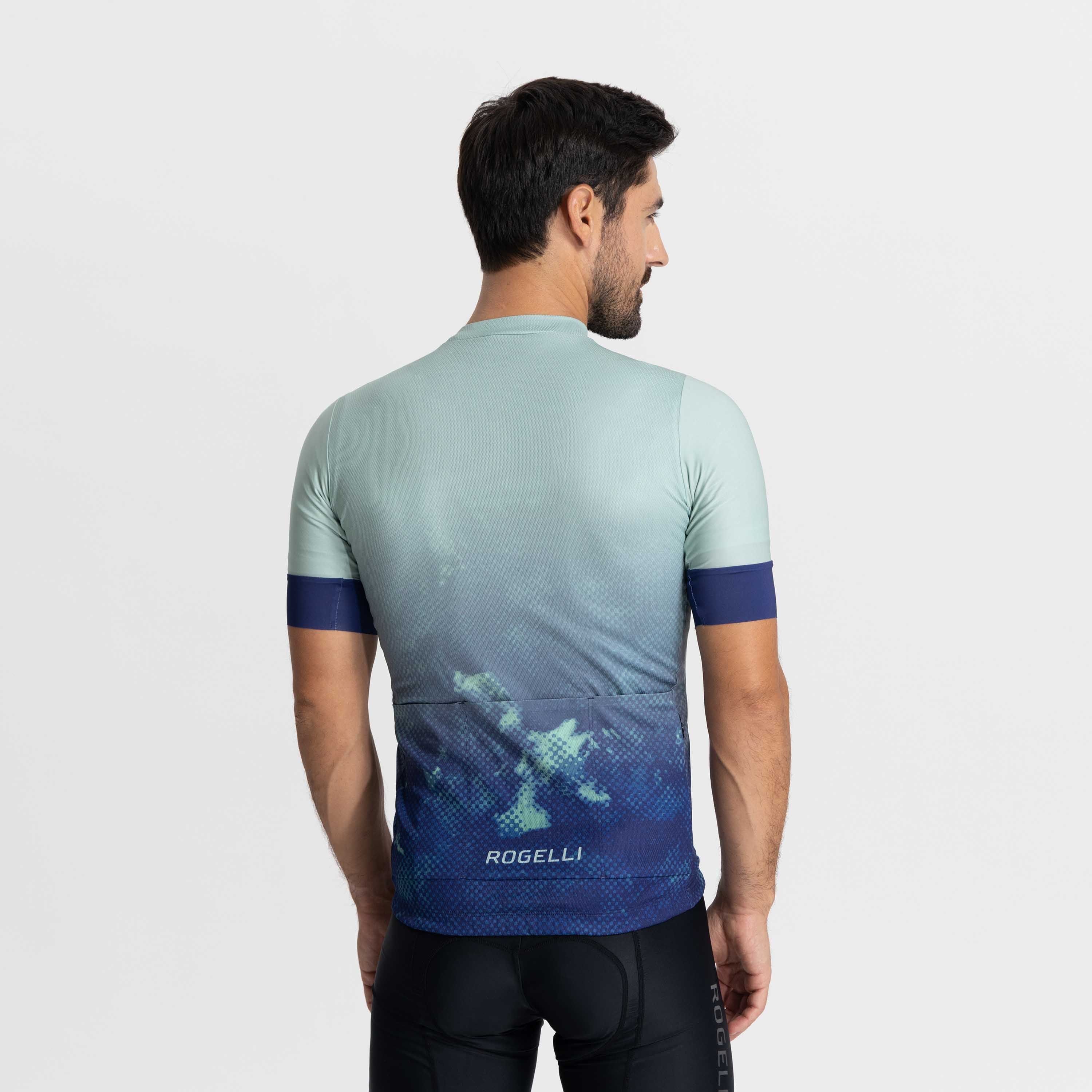 Rogelli Nebula Blau Herren Radtrikot Kurzarm