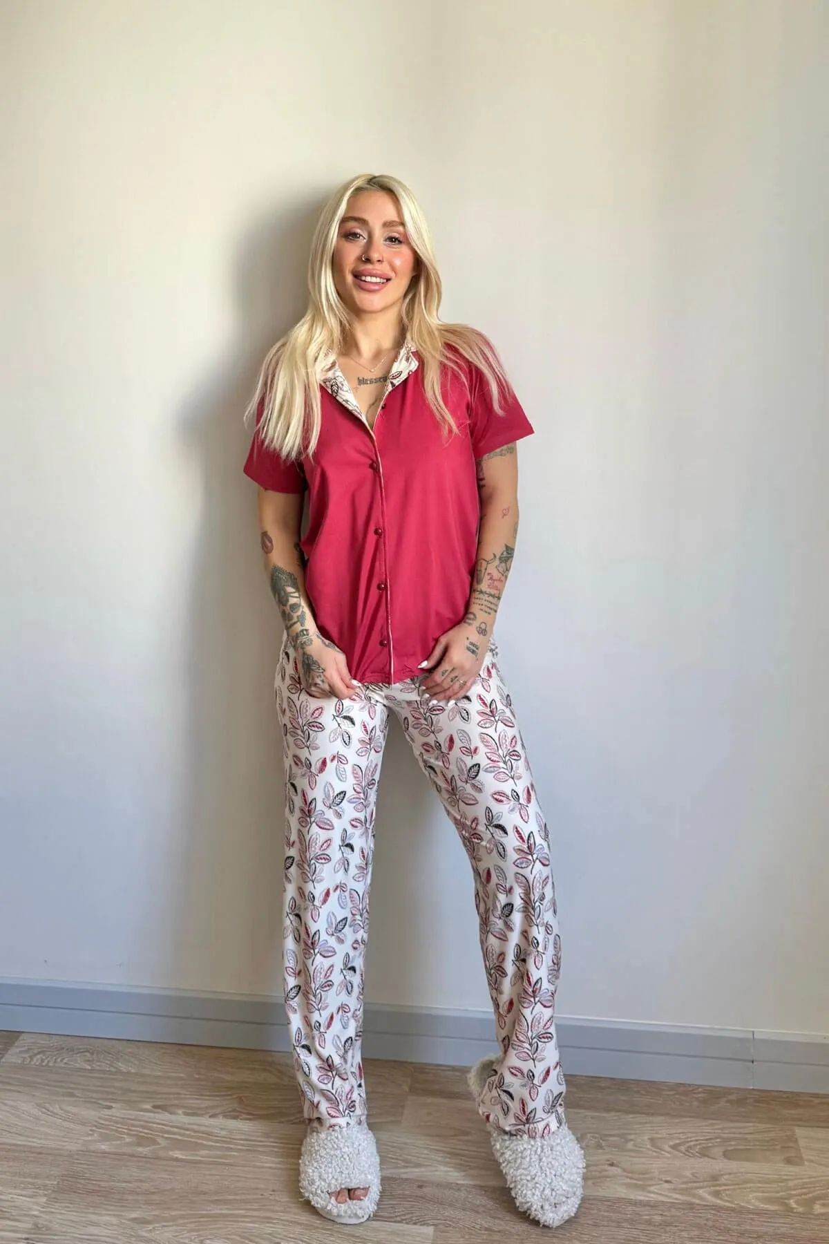 Pijamaevi  Pyjama set - Bordeaux - Print