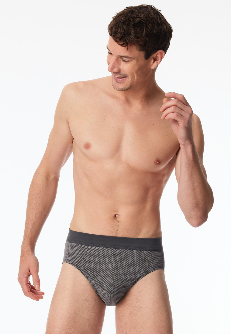 Minislip Organic Cotton gemustert anthrazit - Comfort Fit