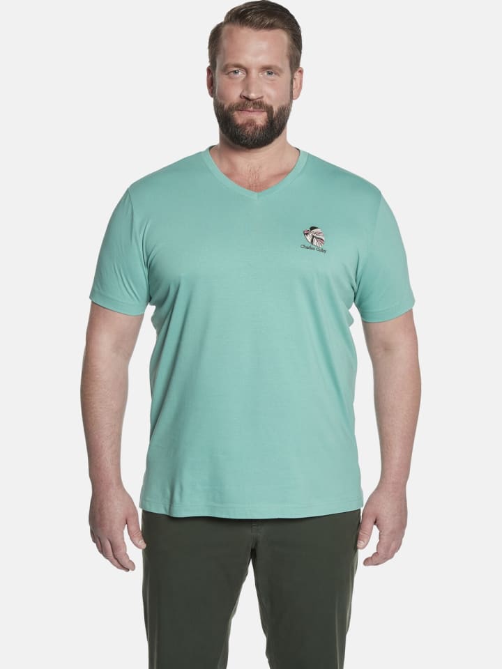 Charles Colby Doppelpack T-Shirt EARL RHODIN in helllila grün günstig kaufen