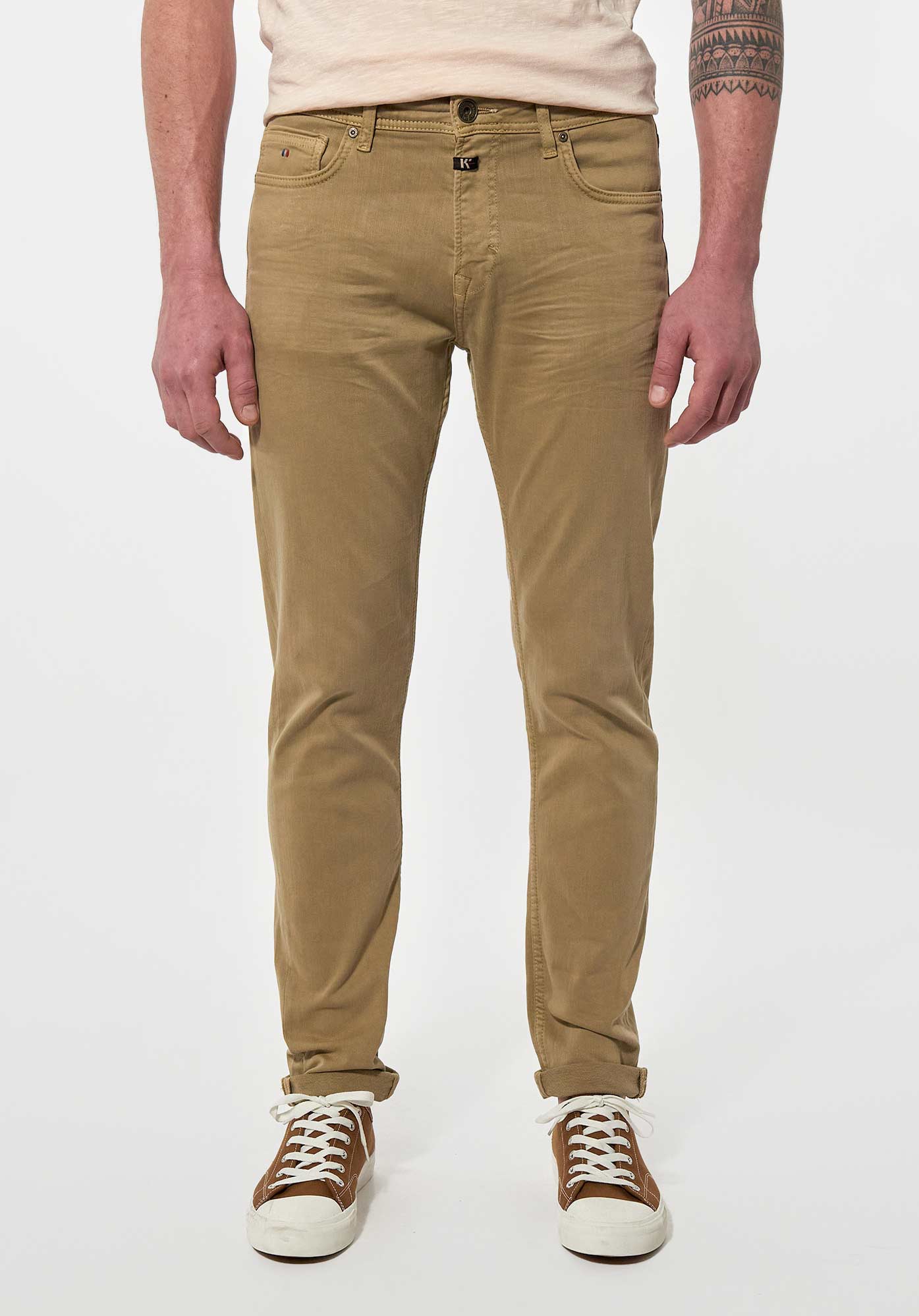 DAXKO  Jean slim beige Homme