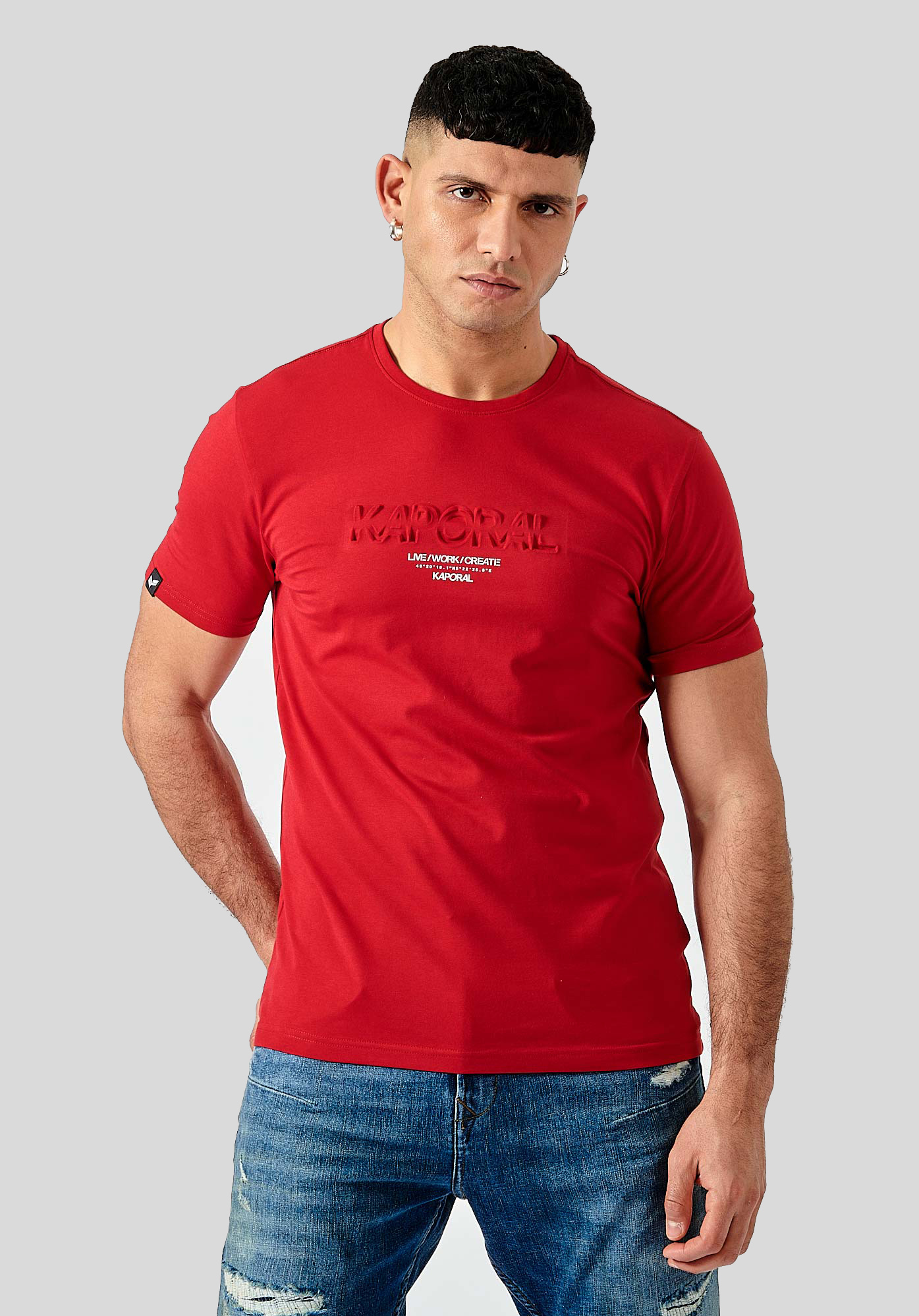 NIRAJ  T-shirt rouge homme