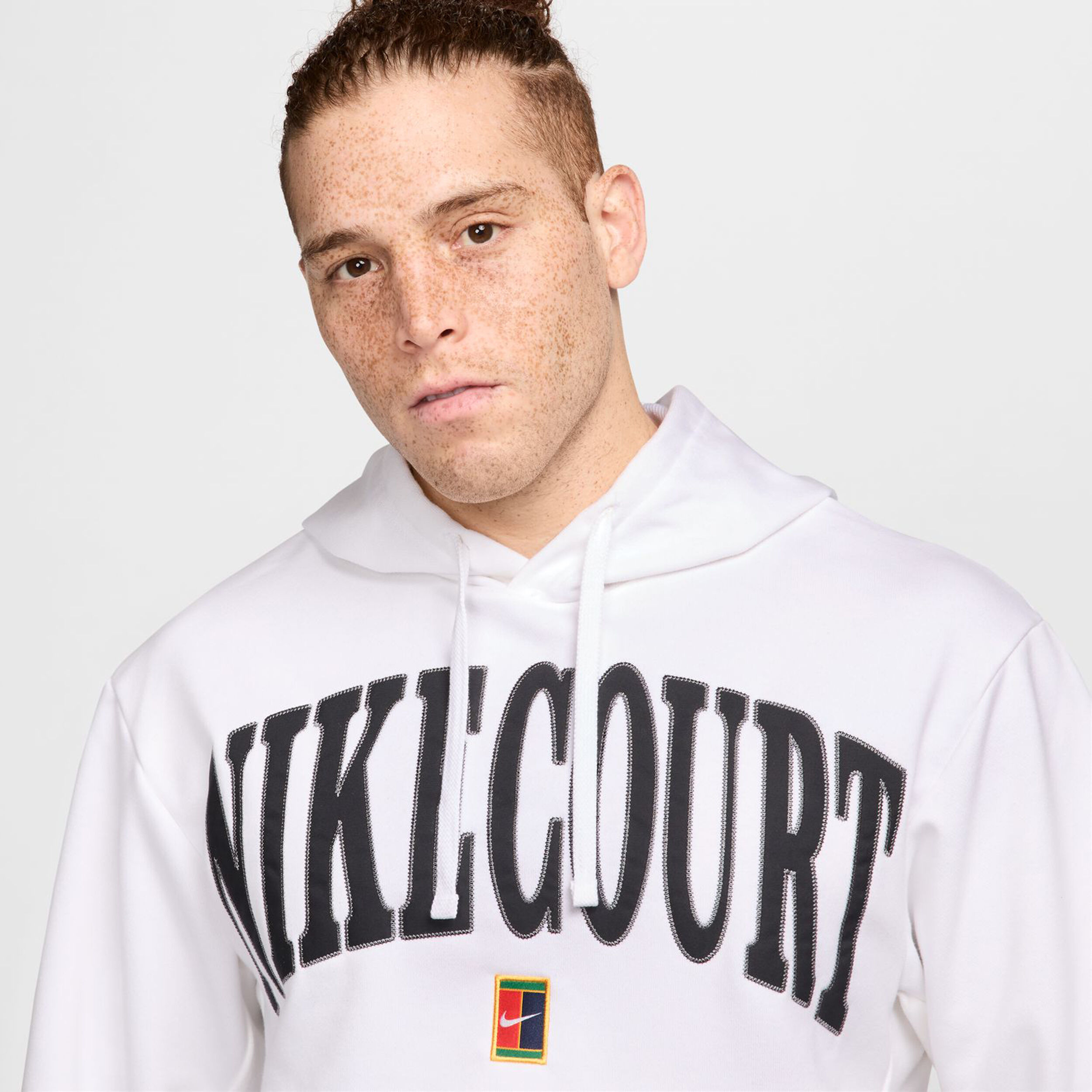 Dri-Fit Fleece Heritage Hoody Herren - Schwarz, Weiß