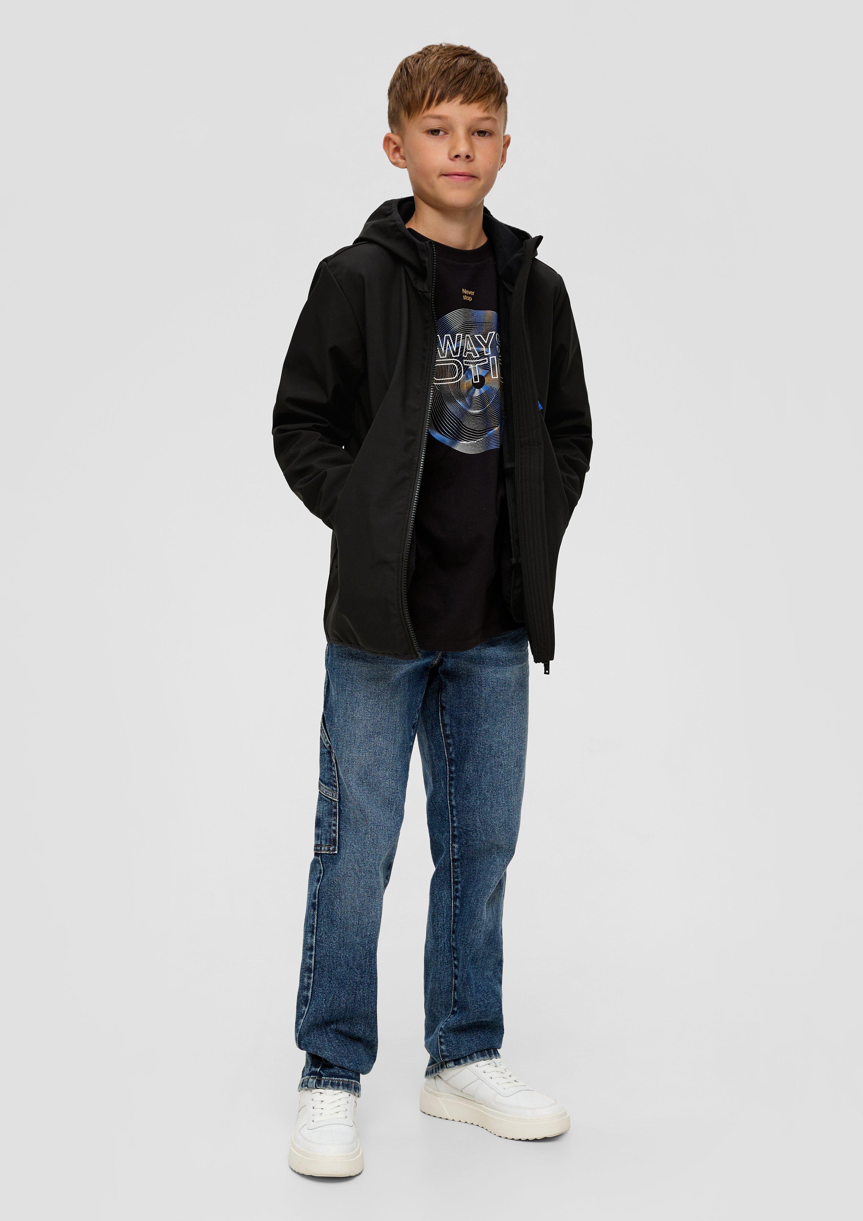 Softshelljacke mit Print-Details  2132164-9999