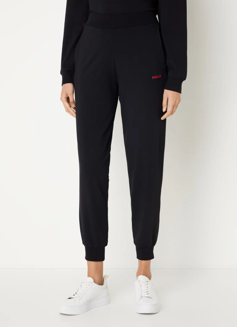 Pantaloni de trening HUGO BOSS Shuffle cu talie înaltă, croială slim, cu logo