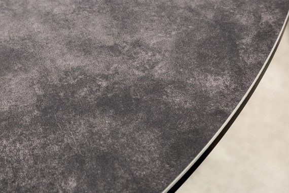 riess-ambiente Esstisch ELLIPSE 120cm anthrazit / schwarz (Einzelartikel, 1-St), Keramik · Metall · rund · Industrial Design
