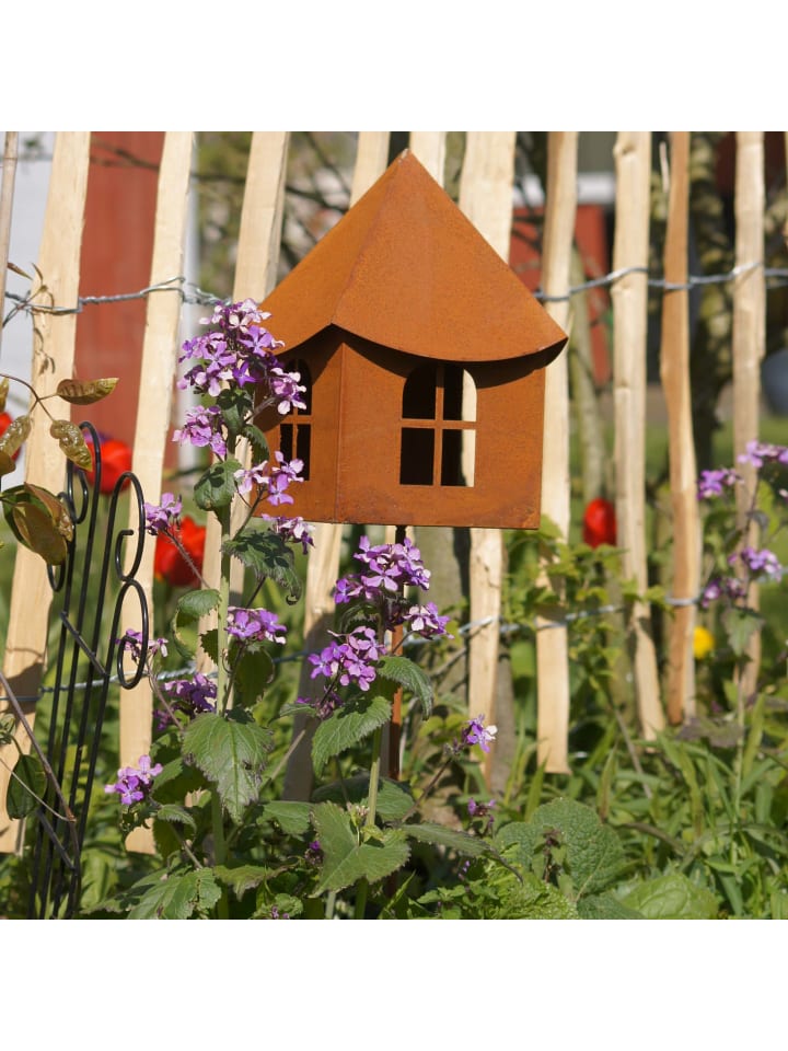UNUS Gartenstecker Rost Haus in Braun günstig kaufen onesize