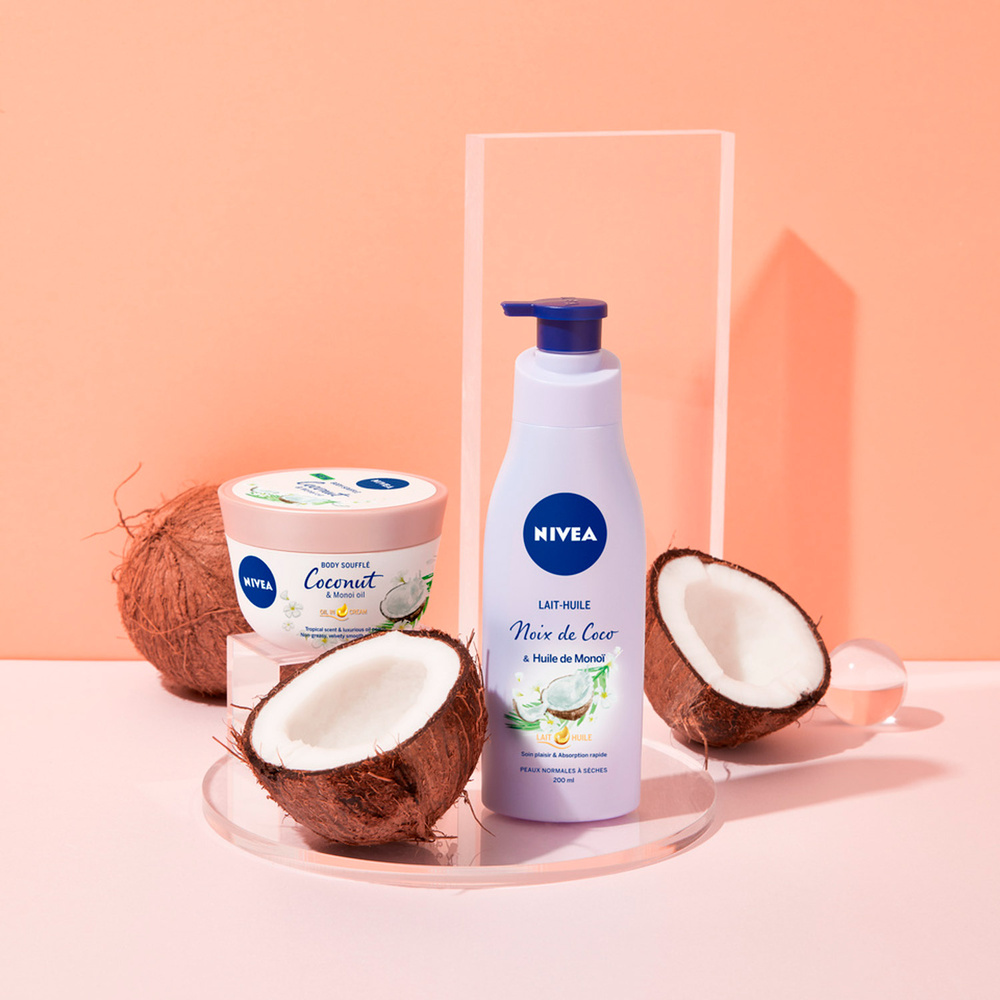nivea Baume Soufflé Perlé Huile de Monoï et Noix de Coco Baume plaisir corps lait-huile