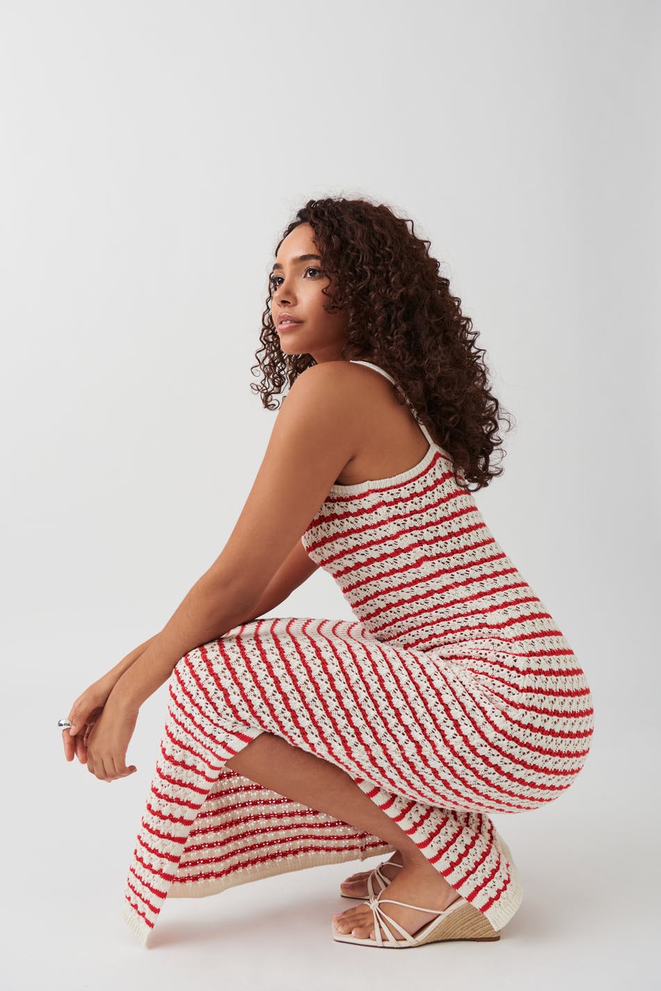 Stripe knitted dress