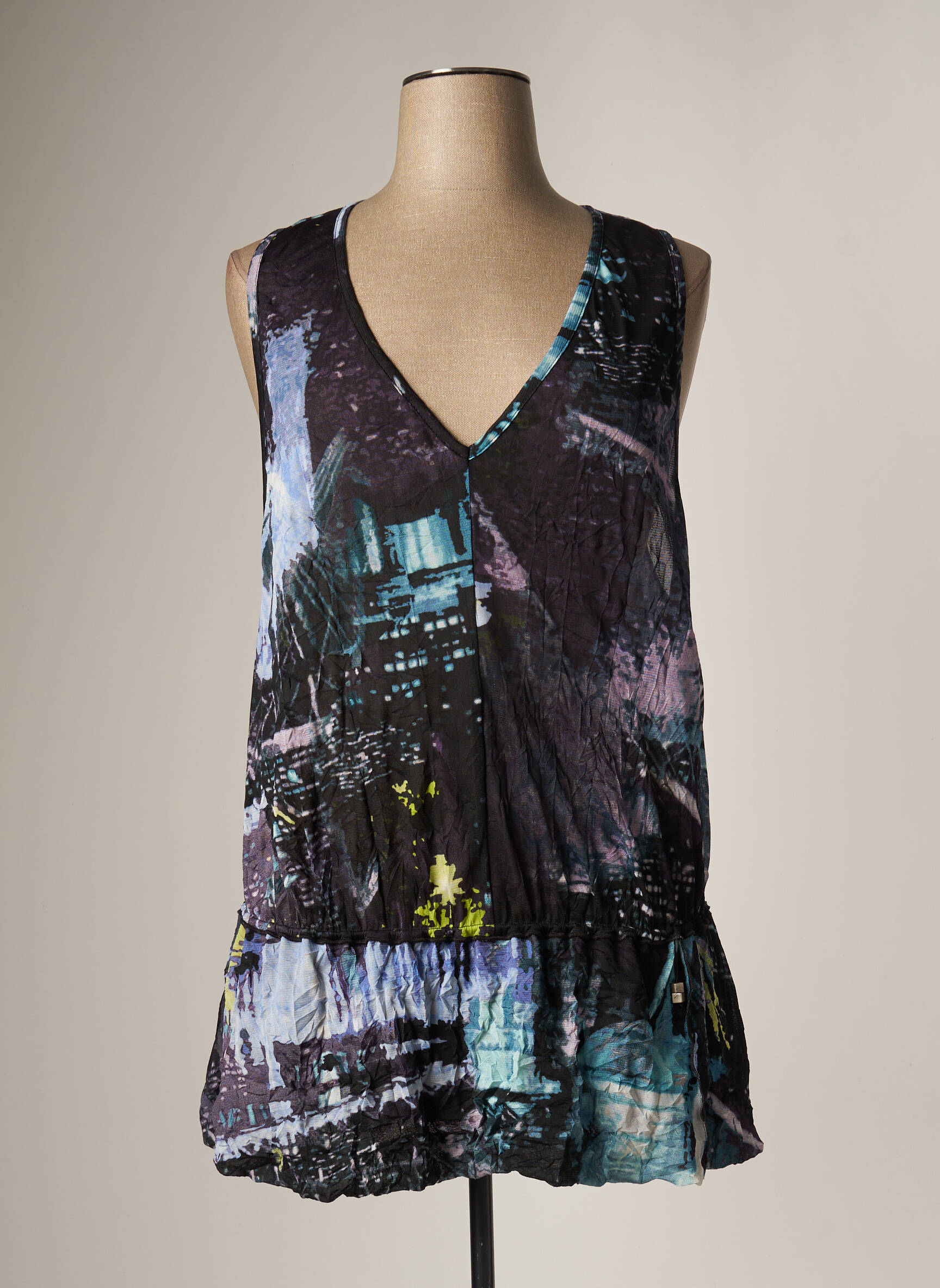 Jean Delfin Tuniquesansmanche Femme couleur bleu