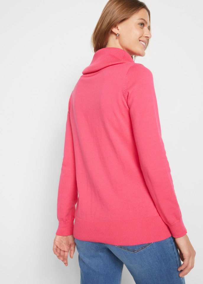Feinstrickpullover mit weitem Kragen