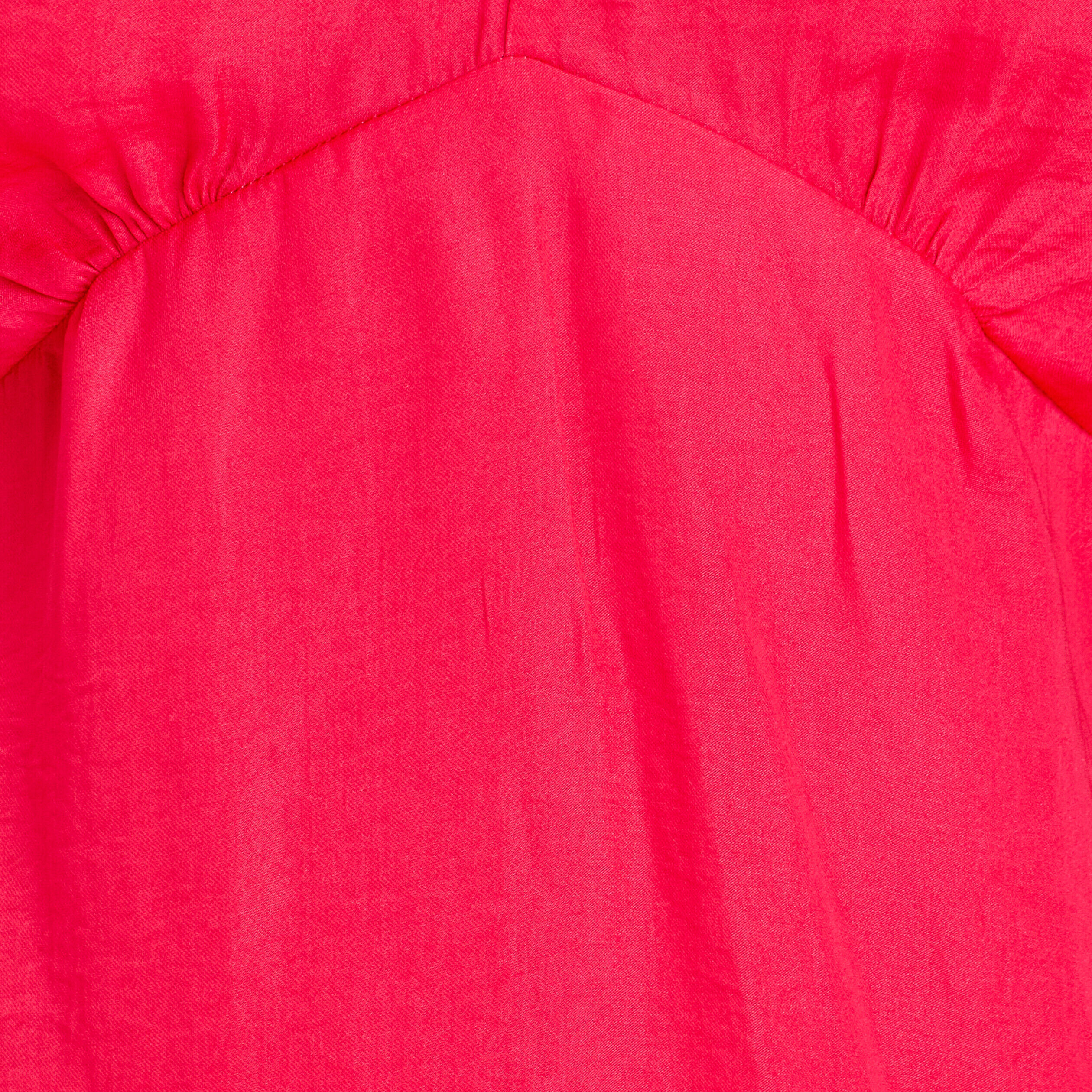 Blouse manches courtes satin rose vif femme | Cache Cache