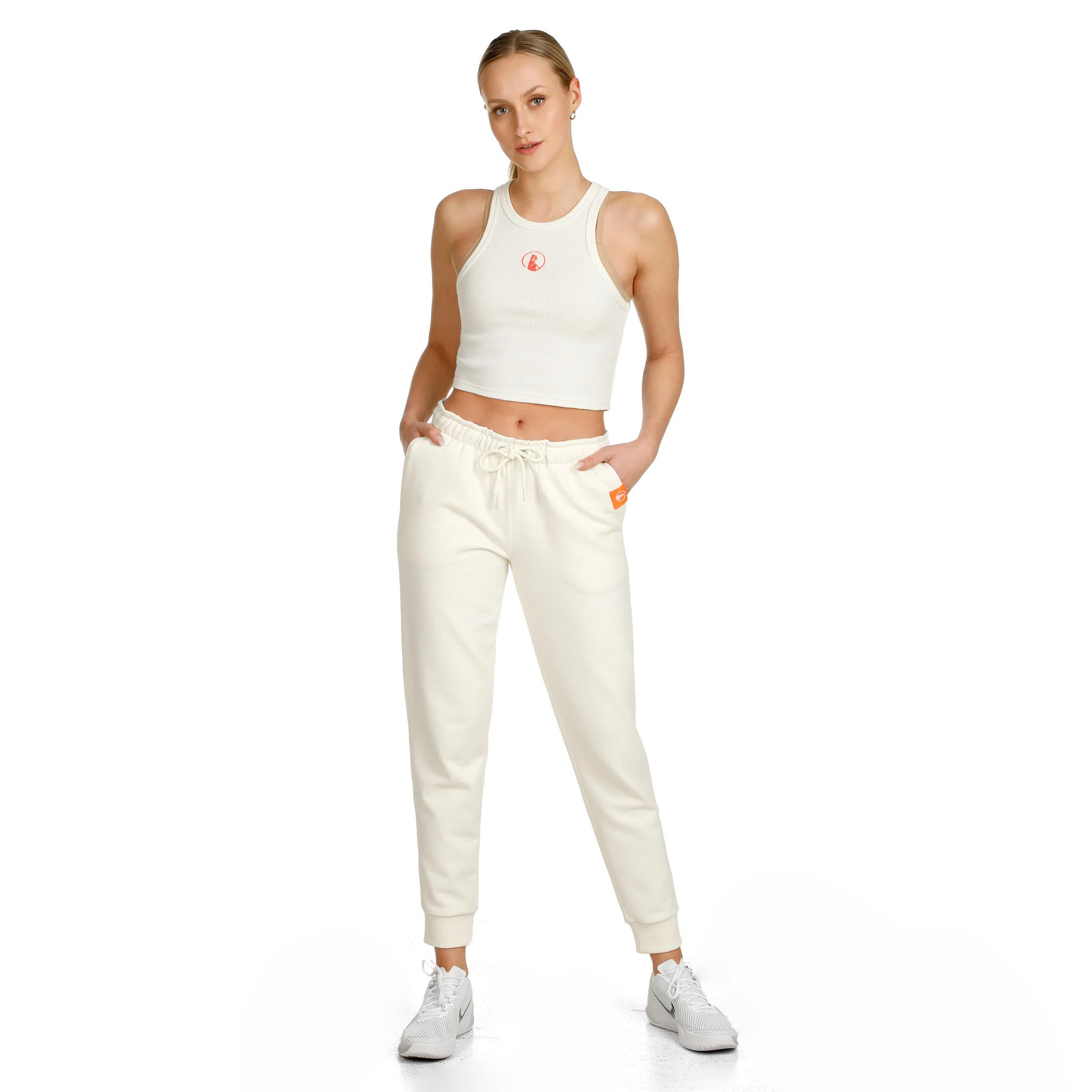Crossroad Ribbed Tank-Top Damen - Weiß