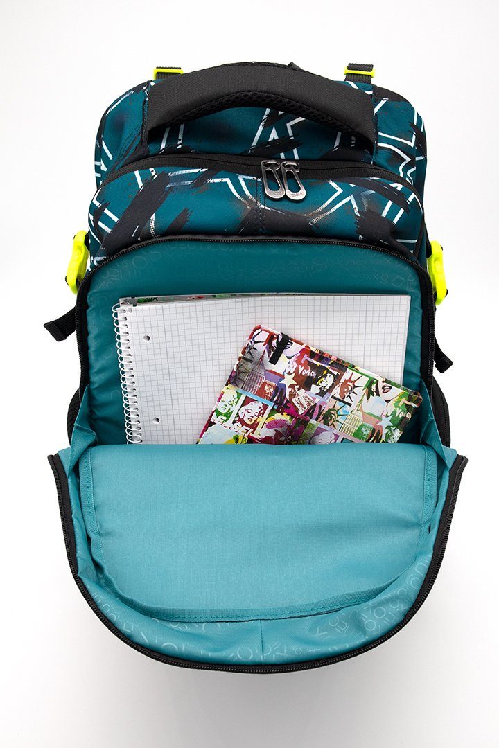 neoxx Schulrucksack Active, Flash yourself, aus recycelten PET-Flaschen