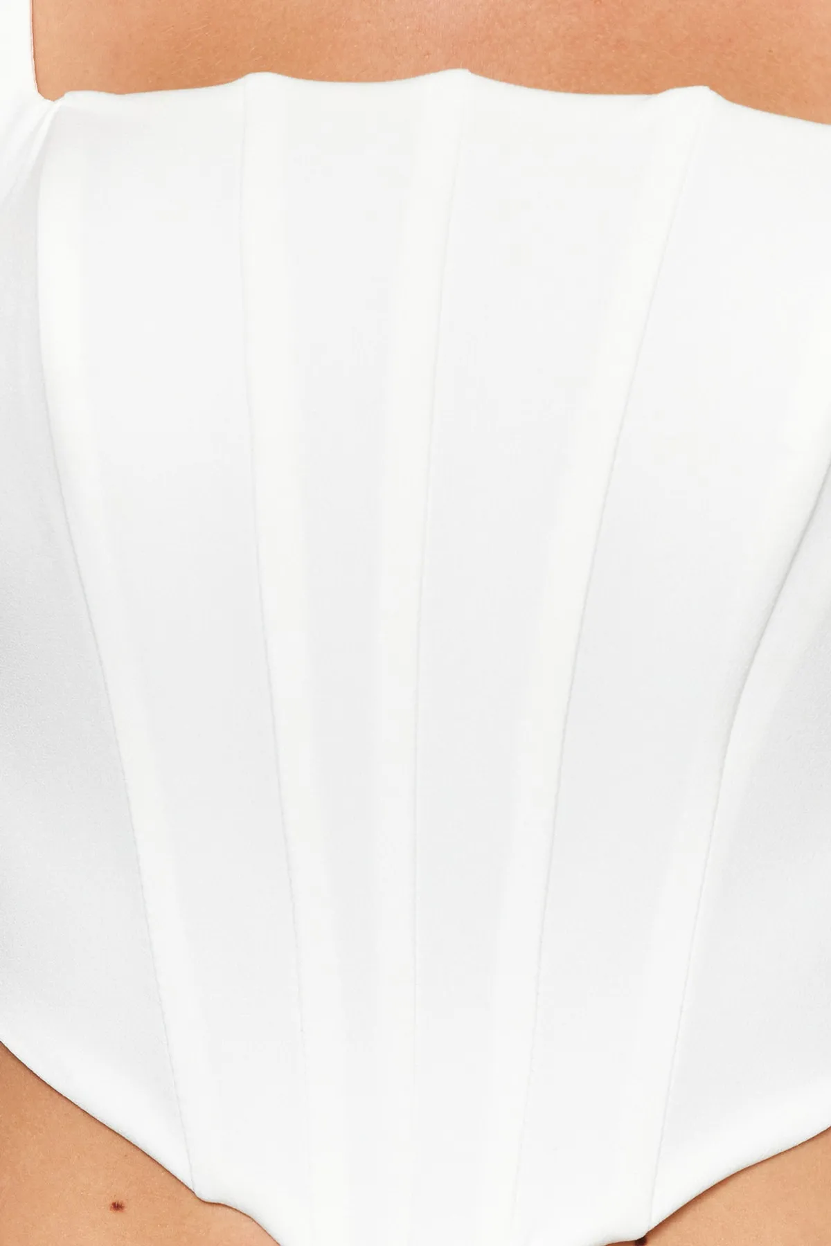Trendyol Collection  Ecrufarbene, gewebte Korsett-Bluse mit Trägern TWOSS23BZ00938