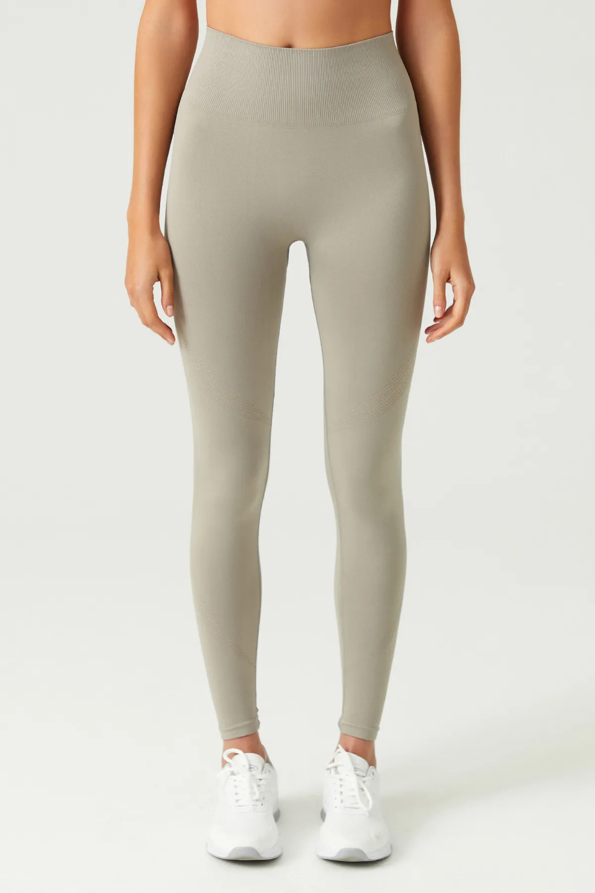 LOS OJOS  x Melodi Soft Khaki High Waist Nahtlose Sportstrumpfhose Adorn