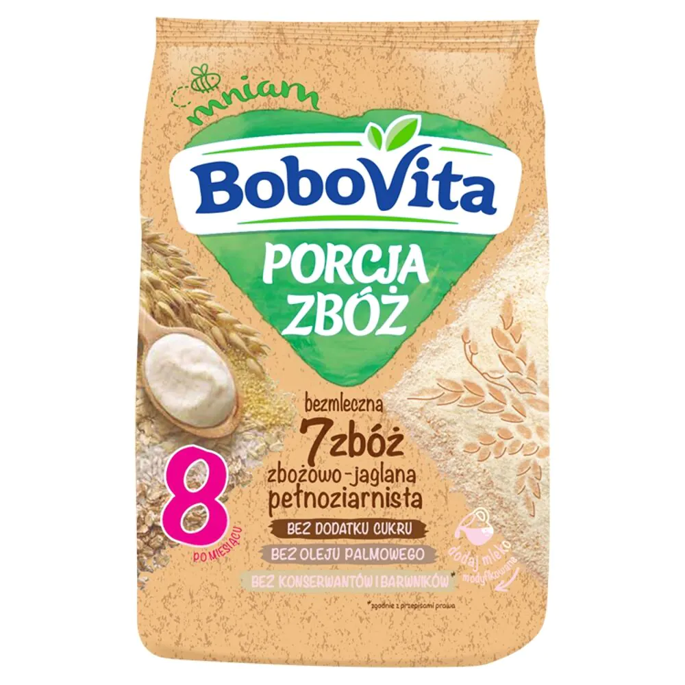 Bobowita porcija dribsnių be pieno produktų dribsnių ir sorų košės 7 dribsniai