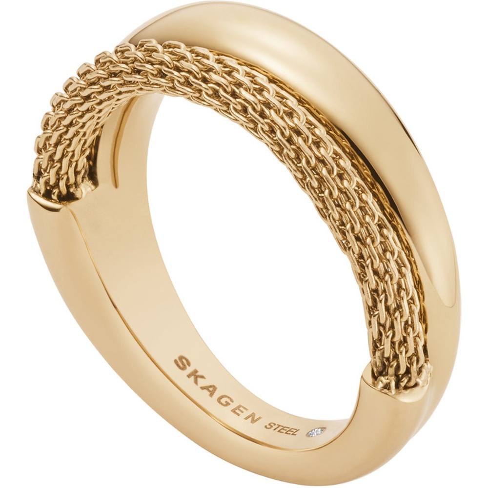 Skagen Bague pour femme Acier inoxydable or Bague