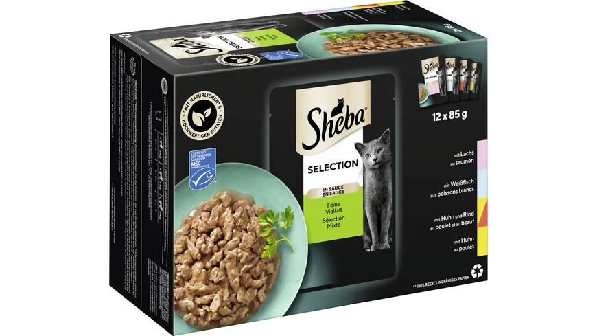 SHEBA® Selection in Sauce Feine Vielfalt Portionsbeutel 1020 g